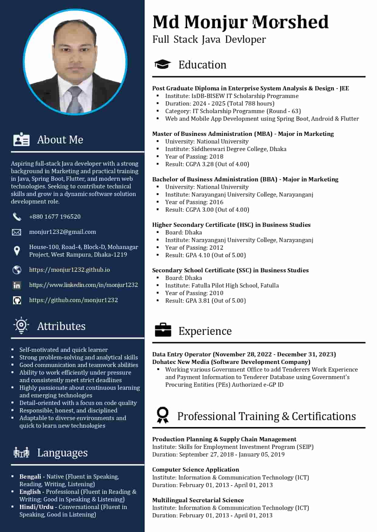 My Professional Resume